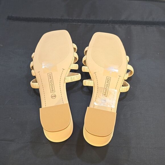 BRAND NEW BANDOLINO WOMEN'S RUN RUN 3 FAUX LEATHER CRISS-CROSS SLIDE SANDALS - Picture 13 of 16